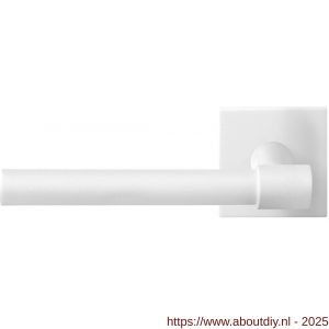 GPF Bouwbeslag ZwartWit 8246.62-02L Hipi Deux deurkruk gatdeel op vierkant rozet 50x50x8 mm linkswijzend wit - A21014021 - afbeelding 1