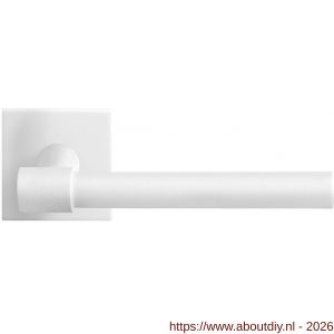 GPF Bouwbeslag ZwartWit GPF8246.62-02R Hipi Deux deurkruk gatdeel op vierkant rozet 50x50x8 mm rechtswijzend wit - A21014022 - afbeelding 1