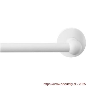 GPF Bouwbeslag ZwartWit 8247.62-00L/R Hipi deurkruk gatdeel op rond rozet 50x8 mm links-rechtswijzend wit - A21014025 - afbeelding 1