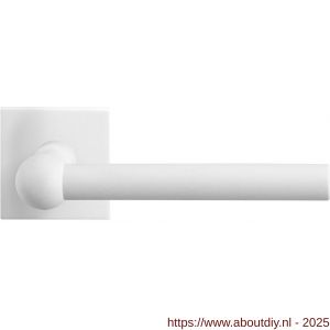 GPF Bouwbeslag ZwartWit 8247.62-02R Hipi deurkruk gatdeel op vierkant rozet 50x50x8 mm rechtswijzend wit - A21014027 - afbeelding 1