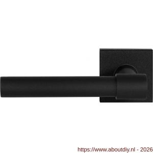GPF Bouwbeslag ZwartWit GPF8248.61-02L Hipi Deux+ deurkruk gatdeel op vierkant rozet 50x50x8 mm linkswijzend zwart - A21010339 - afbeelding 1