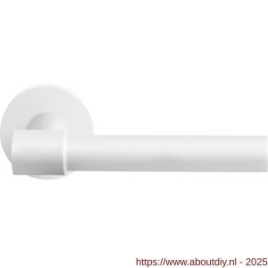 GPF Bouwbeslag ZwartWit 8249.62-00 Hipi Deux+ deurkruk op rond rozet 50x8 mm wit - A21014028 - afbeelding 1
