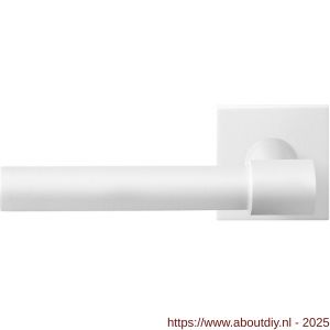 GPF Bouwbeslag ZwartWit 8249.62-02L Hipi Deux+ deurkruk gatdeel op vierkant rozet 50x50x8 mm linkswijzend wit - A21014031 - afbeelding 1