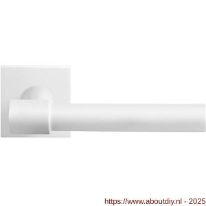 GPF Bouwbeslag ZwartWit 8249.62-02R Hipi Deux+ deurkruk gatdeel op vierkant rozet 50x50x8 mm rechtswijzend wit - A21014032 - afbeelding 1