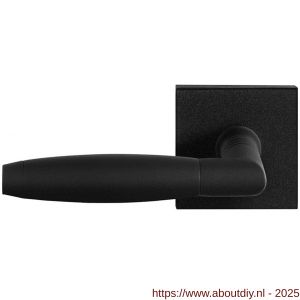 GPF Bouwbeslag ZwartWit 8265.61-02L Ika deurkruk gatdeel op vierkant rozet 50x50x8 mm linkswijzend zwart - A21010347 - afbeelding 1