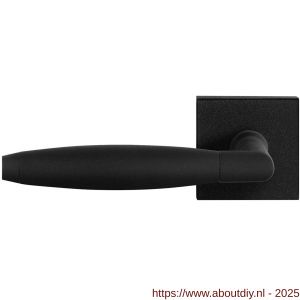 GPF Bouwbeslag ZwartWit 8266.61-02L Ika XL deurkruk gatdeel op vierkant rozet 50x50x8 mm linkswijzend zwart - A21010350 - afbeelding 1