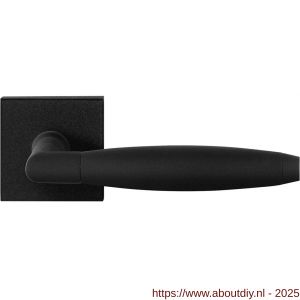 GPF Bouwbeslag ZwartWit 8266.61-02R Ika XL deurkruk gatdeel op vierkant rozet 50x50x8 mm rechtswijzend zwart - A21010351 - afbeelding 1