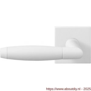 GPF Bouwbeslag ZwartWit 8267.62-02L Ika deurkruk gatdeel op vierkant rozet 50x50x8 mm linkswijzend wit - A21014038 - afbeelding 1