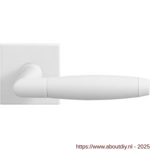 GPF Bouwbeslag ZwartWit 8267.62-02R Ika deurkruk gatdeel op vierkant rozet 50x50x8 mm rechtswijzend wit - A21014039 - afbeelding 1