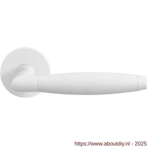 GPF Bouwbeslag ZwartWit 8268.62-00 Ika XL deurkruk op rond rozet 50x8 mm wit - A21014040 - afbeelding 1