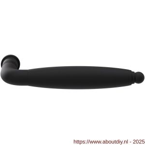 GPF Bouwbeslag ZwartWit 8271 XL Ika XL deurkruk gebogen met ronde eindknop zwart - A21005844 - afbeelding 1