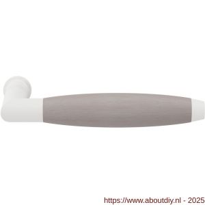 GPF Bouwbeslag ZwartWit 8278 Ika XL deurkruk haaks met trapezium eindknop wit-eiken whitewash - A21005852 - afbeelding 1