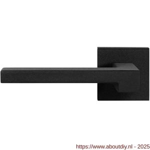 GPF Bouwbeslag ZwartWit 8285.61-02L Raa deurkruk gatdeel op vierkant rozet 50x50x8 mm linkswijzend zwart - A21010360 - afbeelding 1