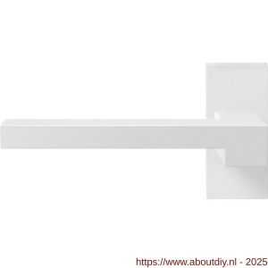 GPF Bouwbeslag ZwartWit GPF8287.62-01L Raa deurkruk gatdeel op rechthoekig rozet 70x32x10 mm linkswijzend wit - A21014047 - afbeelding 1