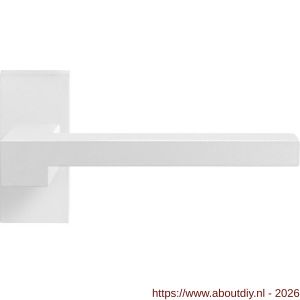 GPF Bouwbeslag ZwartWit GPF8287.62-01R Raa deurkruk gatdeel op rechthoekig rozet 70x32x10 mm rechtswijzend wit - A21014049 - afbeelding 1