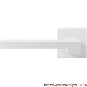 GPF Bouwbeslag ZwartWit GPF8287.62-02L Raa deurkruk gatdeel op vierkant rozet 50x50x8 mm linkswijzend wit - A21014048 - afbeelding 1