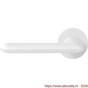 GPF Bouwbeslag ZwartWit GPF8292.62-00L Wini deurkruk gatdeel op rond rozet 50x8 mm linkswijzend wit - A21014052 - afbeelding 1