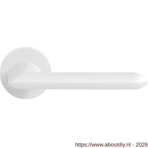 GPF Bouwbeslag ZwartWit GPF8292.62-00R Wini deurkruk gatdeel op rond rozet 50x8 mm rechtswijzend wit - A21014053 - afbeelding 1