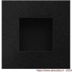 GPF Bouwbeslag ZwartWit 8714.61C schuifdeurkom vierkant 50x50 mm zwart - A21007578 - afbeelding 1