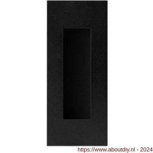 GPF Bouwbeslag ZwartWit 8715.61B schuifdeurkom rechthoekig 120x50 mm zwart - A21004563 - afbeelding 1