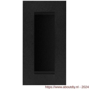 GPF Bouwbeslag ZwartWit 8717.61A schuifdeurkom rechthoekig 102x51 mm zwart - A21007588 - afbeelding 1