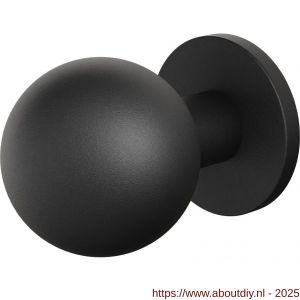 GPF Bouwbeslag ZwartWit 8822.61 kogel voordeurknop 63 mm op rozet 63 mm zwart - A21000315 - afbeelding 1