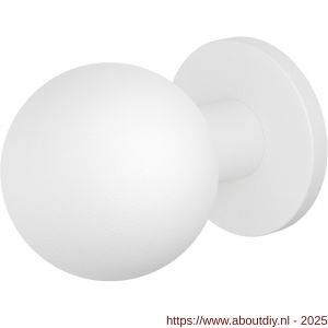 GPF Bouwbeslag ZwartWit 8822.62 kogel voordeurknop 63 mm op rozet 63 mm wit - A21000314 - afbeelding 1
