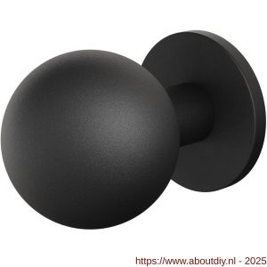 GPF Bouwbeslag ZwartWit 8823.61 kogel voordeurknop 70 mm op rozet 70 mm zwart - A21006878 - afbeelding 1