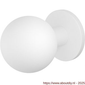 GPF Bouwbeslag ZwartWit 8823.62 kogel voordeurknop 70 mm op rozet 70 mm wit - A21006891 - afbeelding 1