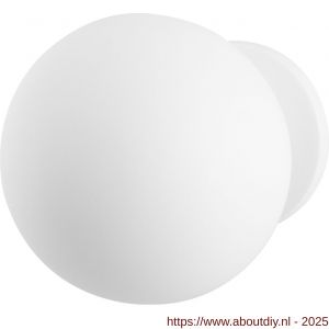 GPF Bouwbeslag ZwartWit 8824.62 kogel voordeurknop 100 mm op rozet 70 mm wit - A21007737 - afbeelding 1