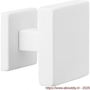 GPF Bouwbeslag ZwartWit 8825.62 vierkante voordeurknop 70x70 mm op rozet 53x53x8 mm wit - A21000312 - afbeelding 1