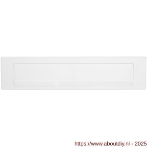 GPF Bouwbeslag ZwartWit 8830.62 briefplaat 340x77 met valklep 280x45 mm wit - A21006735 - afbeelding 1