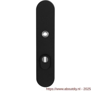 GPF Bouwbeslag ZwartWit GPF8840.61/92 veiligheids buitenschild gatdeel SKG*** 248x52x11 mm afgerond kerntrekbeveiliging PC92 massief zwart - A21006528 - afbeelding 1