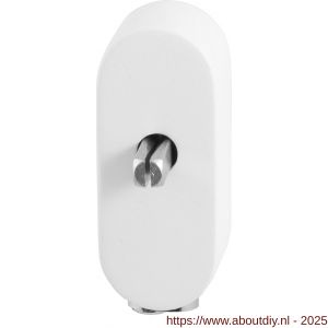 GPF Bouwbeslag ZwartWit GPF8850.62EL draaikiepmechanisme afsluitbaar SKG*** ovaal 83x34x31 mm met stift binnenzijde 40 mm wit - A21008130 - afbeelding 1
