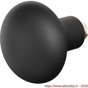 GPF Bouwbeslag ZwartWit 8851.61 S5 Paddenstoel knop 52 mm voor veiligheids schilden vast met wisselstift zwart - A21010495 - afbeelding 1