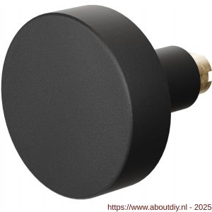 GPF Bouwbeslag ZwartWit 8853.61 S5 vlakke knop 52x16 mm voor veiligheids schilden vast met wisselstift zwart - A21006879 - afbeelding 1