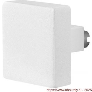 GPF Bouwbeslag ZwartWit 8858.62 S5 vierkante knop 60x60x16 mm voor veiligheids schilden vast met wisselstift wit - A21011526 - afbeelding 1