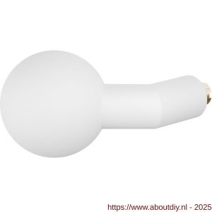 GPF Bouwbeslag ZwartWit 8859.62 S5 verkropte kogelknop 55x16 mm voor veiligheidsschilden vast met wisselstift wit - A21008608 - afbeelding 1