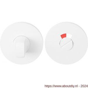 GPF Bouwbeslag Entree 8903VW toiletgarnituur 53x6 mm stift 8 mm met rood-wit indicator wit - A21011407 - afbeelding 1