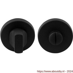 GPF Bouwbeslag ZwartWit 8911.00 toiletgarnituur rond 50x8 mm stift 5 mm grote knop zwart - A21005914 - afbeelding 1