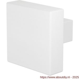 GPF Bouwbeslag ZwartWit 8948.62 S1 vierkante knop 53x53x16 mm draaibaar met krukstift wit - A21008072 - afbeelding 1