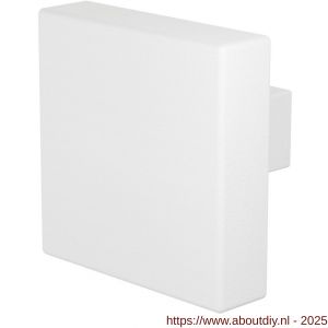 GPF Bouwbeslag ZwartWit 8950.62 S2 vierkante knop 60x60x16 mm vast met knopvastzetter wit - A21010491 - afbeelding 1