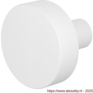GPF Bouwbeslag ZwartWit 8952.62 S1 vlakke knop 52x16 mm draaibaar met krukstift wit - A21008074 - afbeelding 1