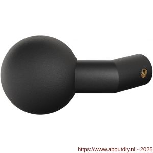 GPF Bouwbeslag ZwartWit 8953.61 S1 verkropte kogelknop 55 mm draaibaar met krukstift zwart - A21008659 - afbeelding 1
