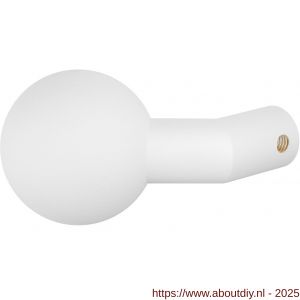 GPF Bouwbeslag ZwartWit 8953.62 S1 verkropte kogelknop 55 mm draaibaar met krukstift wit - A21008662 - afbeelding 1