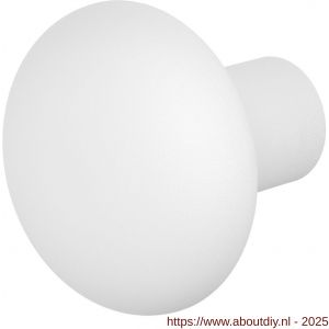 GPF Bouwbeslag ZwartWit 8959.62 S1 Paddenstoel knop 52 mm draaibaar met krukstift wit - A21011069 - afbeelding 1