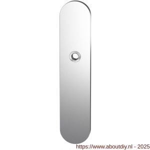GPF Bouwbeslag RVS 9002.00 veiligheids buitenschild SKG*** 248x52x11 mm afgerond blind met krukgat RVS geborsteld - A21005918 - afbeelding 1