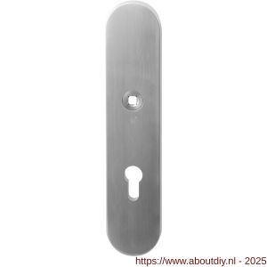 GPF Bouwbeslag RVS 9002.55 veiligheids buitenschild SKG*** 248x52x11 mm afgerond PC55 RVS geborsteld - A21004746 - afbeelding 1