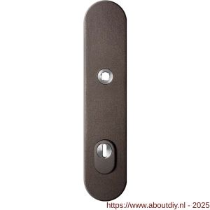 GPF Bouwbeslag Anastasius GPF9008.A1 PC92 veiligheids buitenschild gatdeel SKG*** 248x52x11 mm afgerond kerntrekbeveiliging PC92 massief Dark blend - A21012838 - afbeelding 1