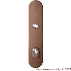 GPF Bouwbeslag Anastasius GPF9008.A2 PC92 veiligheids buitenschild gatdeel SKG*** 248x52x11 mm afgerond kerntrekbeveiliging PC92 massief Bronze blend - A21012841 - afbeelding 1